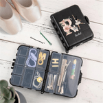 Flor personalizada Ballet Niña Inicial Hair Clip Caja de Almacenamiento con Nombre Dance Competition Team Anniversary Gift for Ballet Dancers