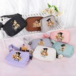 Personlig Graduation Hat Bear Bear Floral vanntett Crossbody Fanny Pack Midjeveske med justerbar stropp Bursdagsgradueringsgave til nyutdannede
