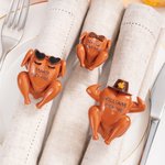 Rond de serviette personnalisé en résine avec nom et texte Décoration de table Cadeau de Thanksgiving pour la famille
