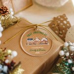 Personlig første jul i huset Akrylpynt med navn, adresse og årstall Tredekorasjon Julegave til familie, venner og nyinnflyttede