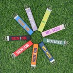 Personalised Embroidered Senior Wristlet Keychain Bag Tag with School Name or Year Graduation Back to School Birthday Gift for Graduates