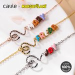Personligt gulfläckigt Marsupilami-armband med lång svans och bokstav Födelsedags- och jubileumsgåva till henne Flickvän | Callie × Marsupilami®