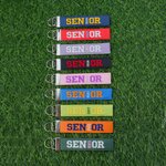 Personalised Embroidered Senior Wristlet Keychain Bag Tag with School Name or Year Graduation Back to School Birthday Gift for Graduates