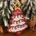 Gepersonaliseerde kerstboom lichtbol houten ornament met naam Home Decor kerstcadeau voor familie vrienden