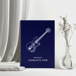 Henkilökohtainen Line Art Musical Instrument Design Songwriting Journal Notebook nimi ja 100 vuoratut sivut Syntymäpäivä Musiikkifestivaali lahja muusikoille