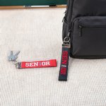Personalised Embroidered Senior Wristlet Keychain Bag Tag with School Name or Year Graduation Back to School Birthday Gift for Graduates