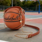 Spersonalizowana kulista torba w stylu koszykówki z inicjałami do codziennego użytku sportowego Prezent świąteczny na dzień gry dla dziewczyny Miłośniczka koszykówki