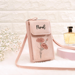 Portafoglio in pelle PU con nome e slot per carte Accessori da viaggio Regalo di Natale di compleanno per le donne