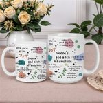 Taza de café de cerámica personalizada con el nombre Bad Bitch Affirmations 11 oz 15 oz Uso diario Regalo de cumpleaños para oficinistas