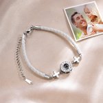 Pulsera Personalizada de Proyección de Fotos de la Cruz con 100 Lenguas Te Amo Dainty Jewelry Birthday Anniversary Gift for Christians