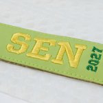 Personalised Embroidered Senior Wristlet Keychain Bag Tag with School Name or Year Graduation Back to School Birthday Gift for Graduates
