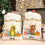 Bolsa de regalo personalizada de animalitos fantásticos unicornio y conejo con foto y nombre regalo de Navidad y cumpleaños para niños