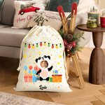 Bolsa de regalo personalizada de animalitos fantásticos unicornio y conejo con foto y nombre regalo de Navidad y cumpleaños para niños