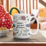 Taza de café de cerámica personalizada con el nombre Bad Bitch Affirmations 11 oz 15 oz Uso diario Regalo de cumpleaños para oficinistas