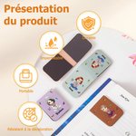 Marque-Page Magnétique Personnalisé avec Personnage de Dessin Animé Fleur de Naissance et Nom Cadeau Noël pour Amoureux des Livres