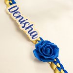 Personlig klass av 2026 Rose Rhinestone Tvåfärgad flätad examensband Lei med texter Graduation Party Decor Gift for Graduates