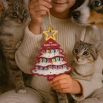 Gepersonaliseerde kerstboom lichtbol houten ornament met naam Home Decor kerstcadeau voor familie vrienden