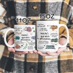 Taza de café de cerámica personalizada con el nombre Bad Bitch Affirmations 11 oz 15 oz Uso diario Regalo de cumpleaños para oficinistas
