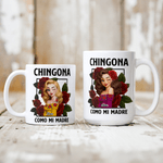 Personalizzato Rose 3D stile personaggio Clipart 11 oz 15 oz tazza di caffè in ceramica con nome uso quotidiano Home Decor Anniversario regalo di compleanno per la madre moglie