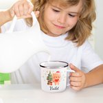 Personalised Cute Animal Christmas Tree 12 oz Enamel Mug with Name Christmas Gift for Boys Girls