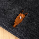 Chapeau bonnet brodé personnalisé en forme de visage de cheval Cadeau de Noël pour les amoureux des chevaux