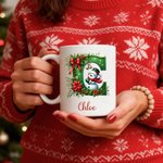 Tasse en céramique personnalisée avec nom et initiales pour un usage quotidien Cadeau de Noël pour la famille et les amis