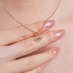 Personalized Minimalist Birthstone Evil Eye Necklace Protective Jewelry Birthday Anniversary Gift for Women