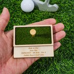 Gepersonaliseerde kunstmatige gras Golfbal Display Stand met tekst en Golf Tee Club Game Gift voor Golf liefhebbers