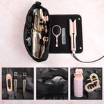 Personalized Stylish Hair Tools Storage Bag with Name Heat Resistant Mat Portable Travel Essentials Birthday Gift for Women