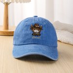 Personalized Embroidered Highland Cow Pattern 100% Cotton Distressed Retro Baseball Cap with Name Birthday Christmas Gift for Highland Cow Lover
