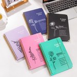 Bible Personnalisée Naissance Fleur Nom 2026 Planificateur A5 Spiral Carnet de Notes avec Pages de Planification Hebdomadaire Mensuelle Utilisation Quotidienne Cadeau d'Anniversaire pour la Famille et