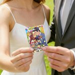 Carte TCG personnalisée avec photo transformée en dessin de style Poke - Cadeau d'anniveraire Saint-Valentin mariage pour couple