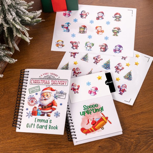 Personalized Cute Christmas Reindeer Penguin Gift Card Holder with Name Christmas Gift for Gift Family Friends