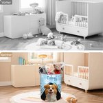 Personalisierter Spielzeugkorb mit Cartoon Hund und Namen | Faltbarer Wäschekorb | Geburtstag, Hauseinweihung, Adoption Geschenk für Hundebesitzer