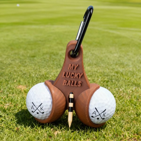 Gepersonaliseerde 3D-geprinte Grappige Golfbalhouder Tee-houder met Clip Golfaccessoire Sportief Verjaardagscadeau voor Golfliefhebbers