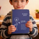 Bible Personnalisée Naissance Fleur Nom 2026 Planificateur A5 Spiral Carnet de Notes avec Pages de Planification Hebdomadaire Mensuelle Utilisation Quotidienne Cadeau d'Anniversaire pour la Famille et