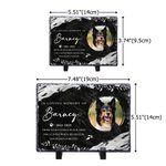 Personalizado Pet Memorial Foto Piedra Jardín con Nombre y Año Patio Decoración Pet Keepsake Regalo para los dueños de mascotas amantes del jardín