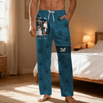 Henkilökohtainen monivärinen retro sarjakuva 1-6 koirat kissat pyjama housut nimet Homewear syntymäpäivälahja lemmikkieläinten omistajille ystäville