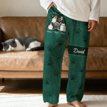 Henkilökohtainen monivärinen retro sarjakuva 1-6 koirat kissat pyjama housut nimet Homewear syntymäpäivälahja lemmikkieläinten omistajille ystäville