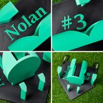 Gepersonaliseerde Multicolor 3D-gedrukte tekst Baseball Home Plate Dugout Organizer Dagelijkse Training Game Gift voor Baseball spelers liefhebbers