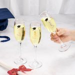 Henkilökohtainen Valmistuminen Cap Champagne lasi käsilaukku nimi ja teksti Valmistuminen Season lahja valmistuneille