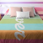 Personalized Colorful Classic Stripe Soft Throw Blanket with Name Home Decor Summer Holiday Birthday Gift for Family Friends 3