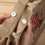 Personalisierte niedliche Santa Hut Tier anfängliche große Jute Tote Tasche mit Namen Heiligabend Party Geschenk für Mädchen Jungen Kinder