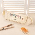 Henkilökohtainen Syntymä Kukka kimppu hiustyökalut Kannettava Travel Bag nimi ja lämmönkestävä matto Travel Essentials syntymäpäivälahja naisille