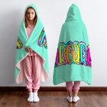 Coperta personalizzata multicolore Paisley Lettera morbida con cappuccio con nome Home Decor Compleanno Regalo di Natale per bambini Famiglia