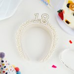 Serre-tête perlé personnalisé fait main avec âge Cadeau d'anniversaire pour femmes filles