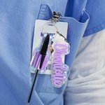 Personalized Multicolor PU Leather Pen Holder Badge Reel with Name Nurse Accessories Nurse Week Appreciation Gift for Nurses Doctors
