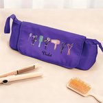 Henkilökohtainen Syntymä Kukka kimppu hiustyökalut Kannettava Travel Bag nimi ja lämmönkestävä matto Travel Essentials syntymäpäivälahja naisille