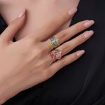 Personalizada Flor de Nacimiento Anillo Ajustable Dainty Joyería con Nombre Navidad Cumpleaños Aniversario Regalo para Mujeres Esposa