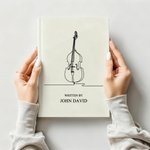 Henkilökohtainen Line Art Musical Instrument Design Songwriting Journal Notebook nimi ja 100 vuoratut sivut Syntymäpäivä Musiikkifestivaali lahja muusikoille